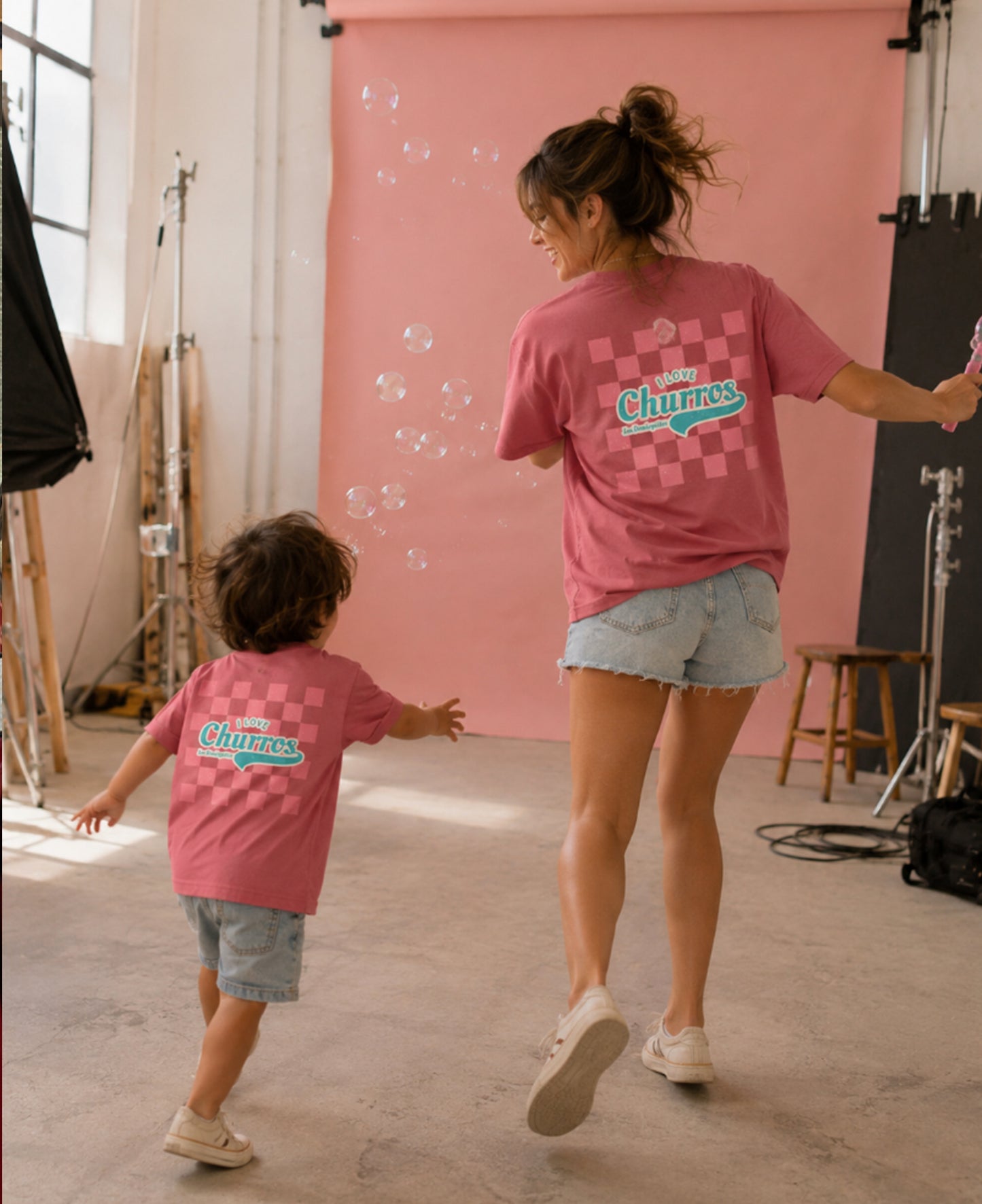 I LOVE CHURROS ROSA VINTAGE KIDS