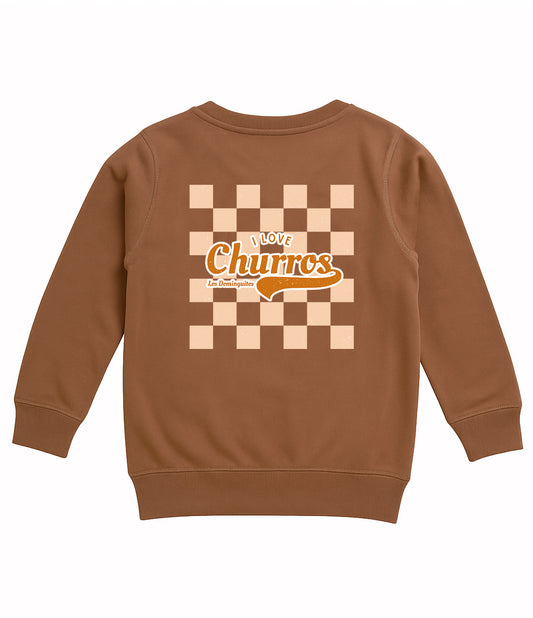 SUDADERA I LOVE CHURROS - CHOCO