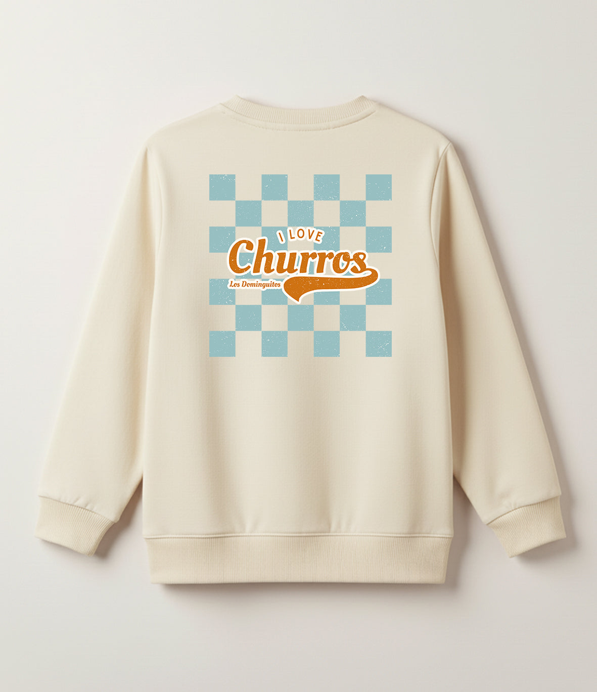 SUDADERA I LOVE CHURROS - CRUDA SIN CAPUCHA