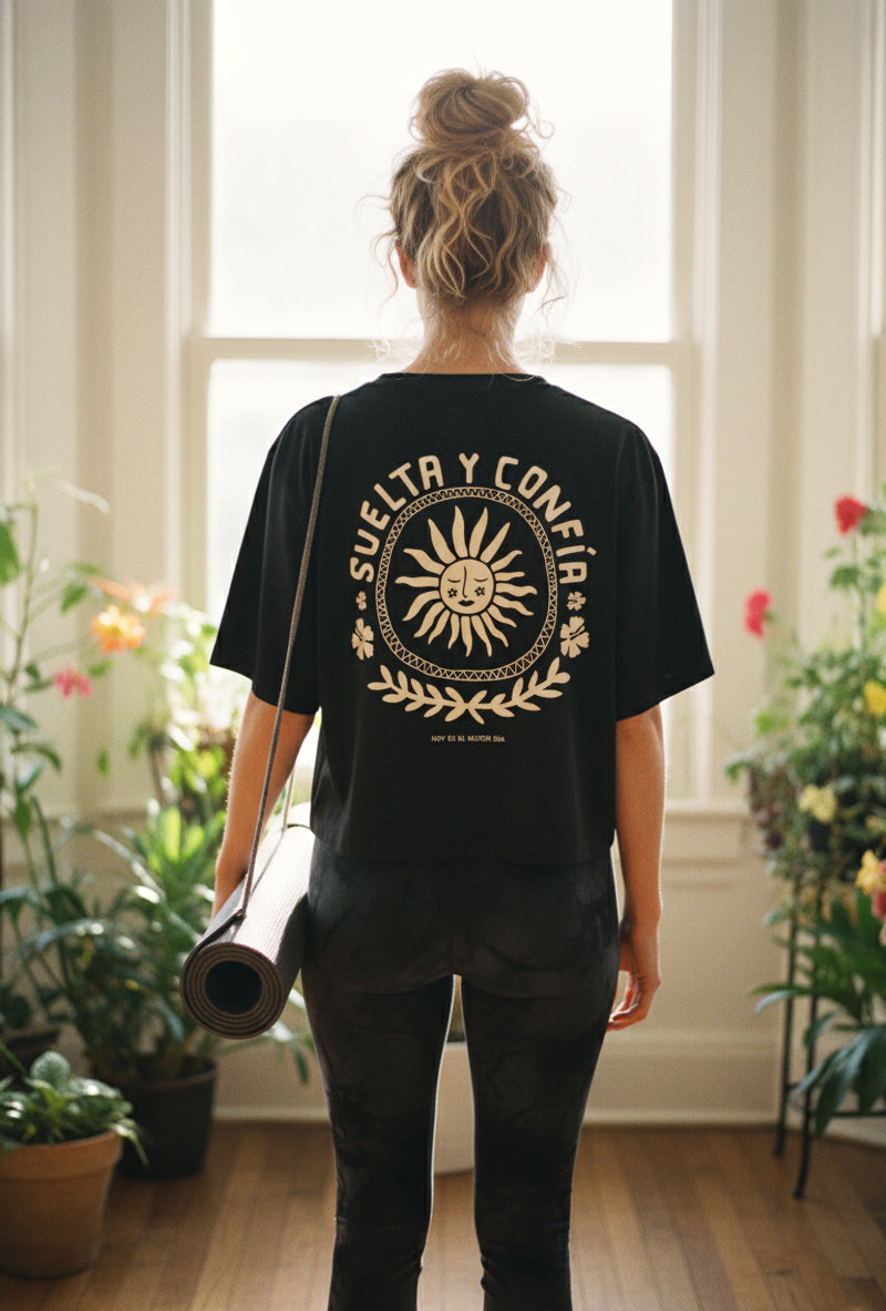 VIVE YOGA - SUELTA Y CONFÍA NEGRA